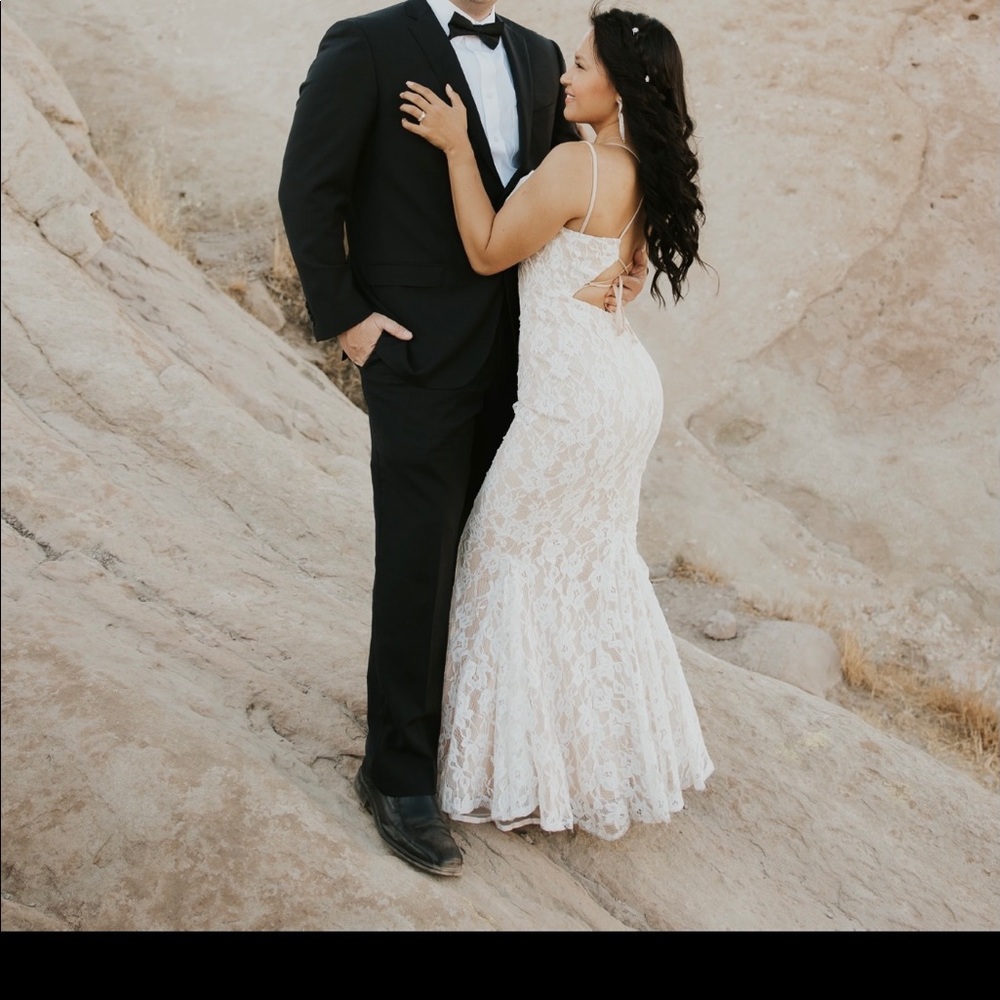 Windsor Ivory long mermaid dress